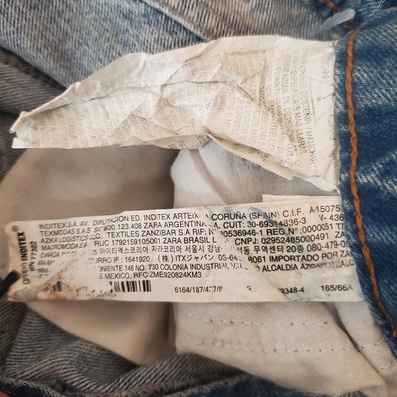 ☆ Zara Z1975 High Rise Gold Metallic Denim Midi Skirt Size Small - Picture 4 of 10